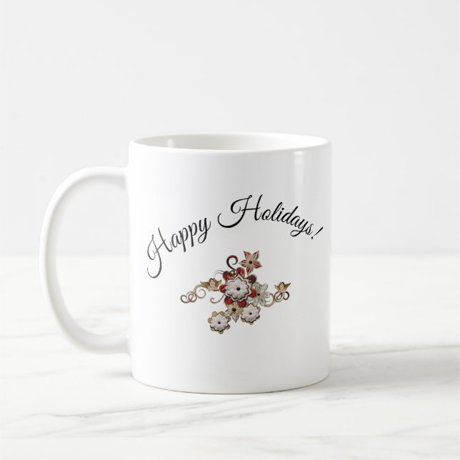 Mug Anges, Joyaux et Fleurs Étincelantes (Gauche)