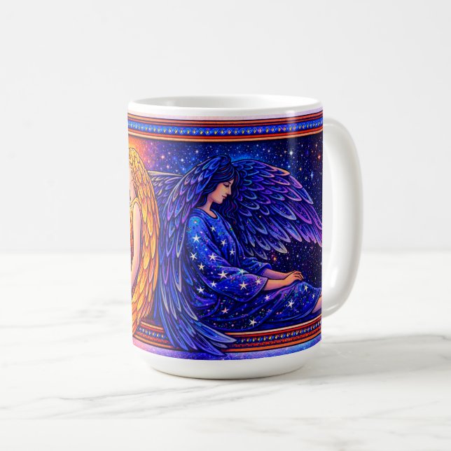 Mug Anges rétro célestes jour et nuit (Devant droit)