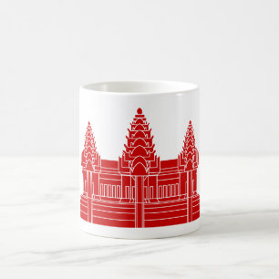 Mug Angkor Vat Cambodgien / Drapeau Khmer