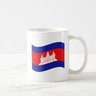 Mug Angkor Vat Drapeau Cambodgien Vague