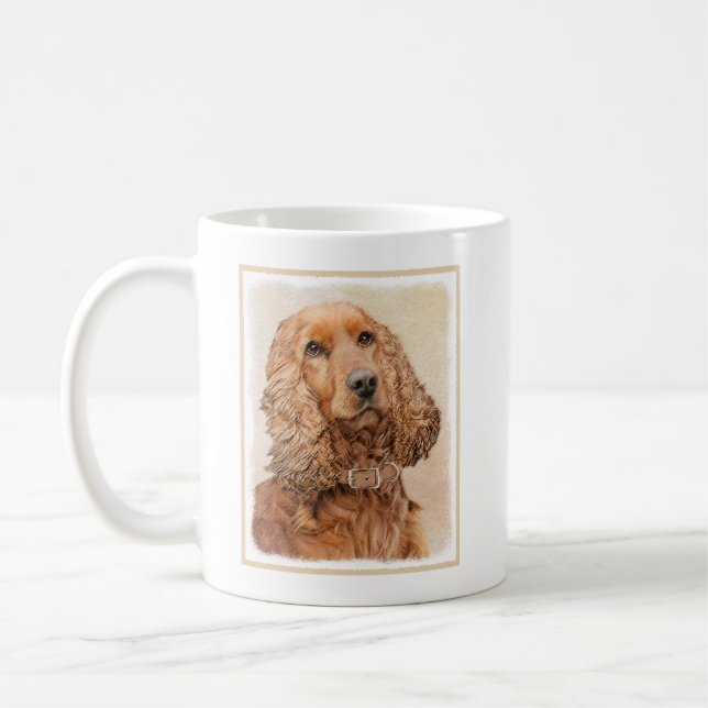 Mug Anglais Cocker Peinture Espagnole - Art Chien orig (Gauche)