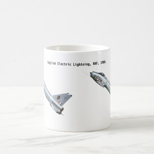 Mug Anglais Electric Lightning, RAF, 1980. (Centre)