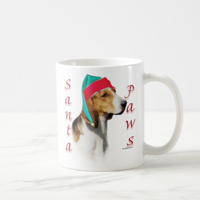 Mug Anglais Foxhound Père Noël Paws (Droite)