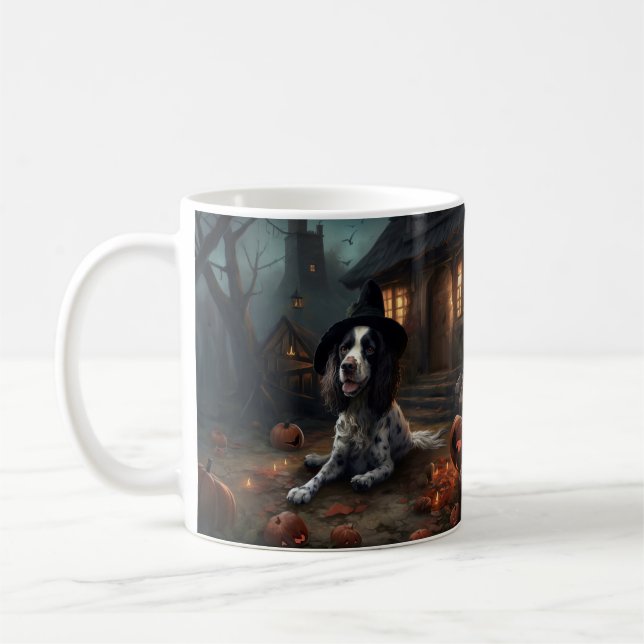 Mug Anglais Springer espagnol Citrouille Halloween eff (Gauche)