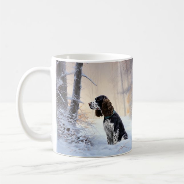 Mug Anglais Springer Spaniel Laissez-le neiger Noël (Gauche)