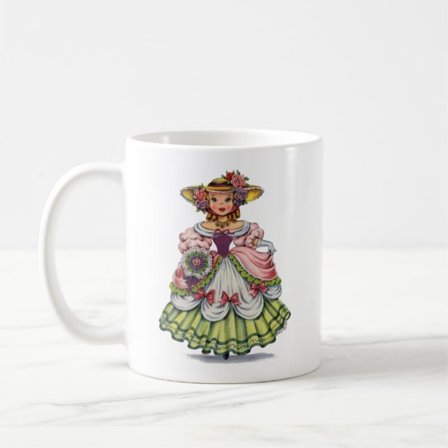 Mug Anglaise vintage en robe élisabéthaine (Gauche)