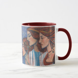 Mug Angles Art Nouveau Gingembre Auburn Red Hair Femme