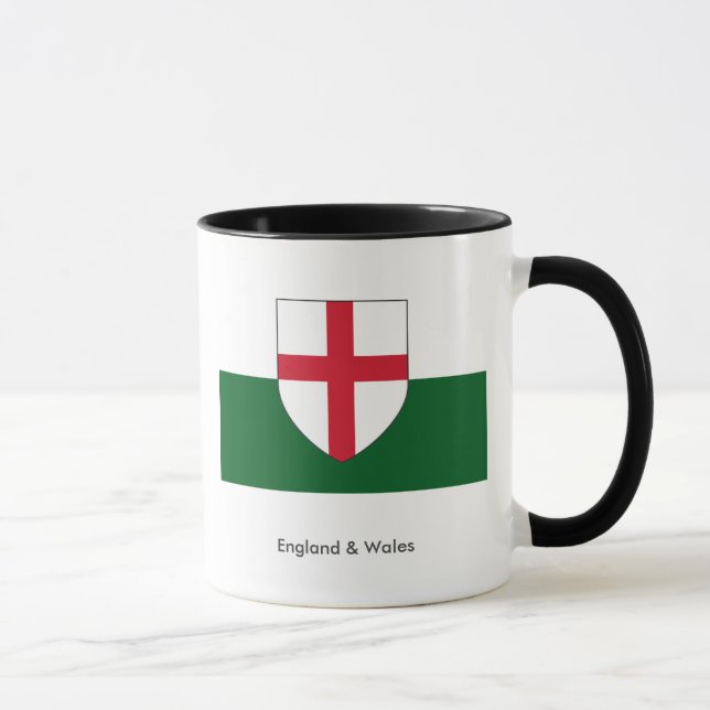 Mug Angleterre & Pays de Galles - Boug sur blanc et ve (Droite)