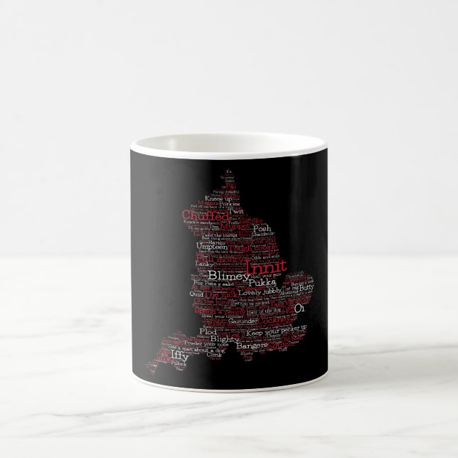 Mug Angleterre Slang British Word Art Carte (Centre)