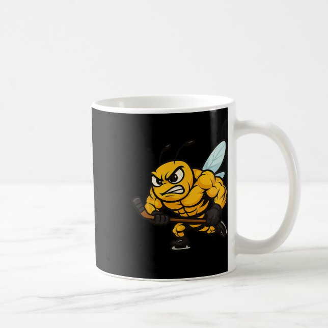 Mug Angry Bee Ice Hockey Player Strong Insect  (Droite)