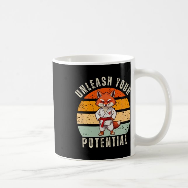 Mug Angry Fox Japonais Self Defense Karate Retro (Droite)