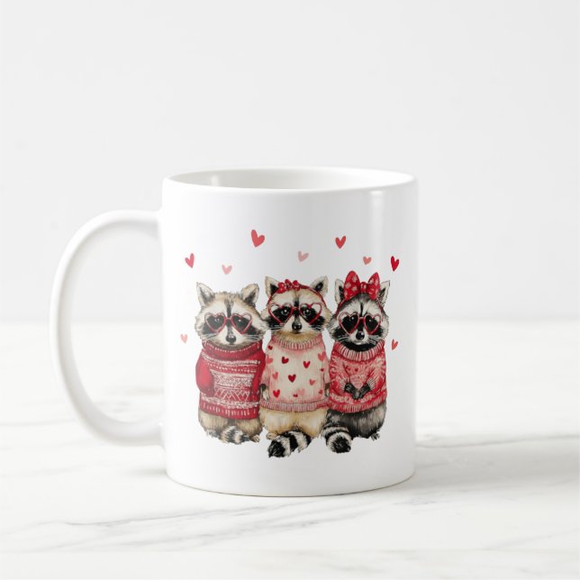 Mug Anim de la Saint-Valentin Féral et Raton Laveur Mi (Gauche)