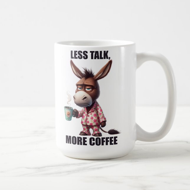 Mug Animal/Café/âne amusant (Droite)
