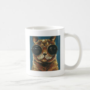 Mug Animal Dapper   Kitty dans les lunettes de soleil