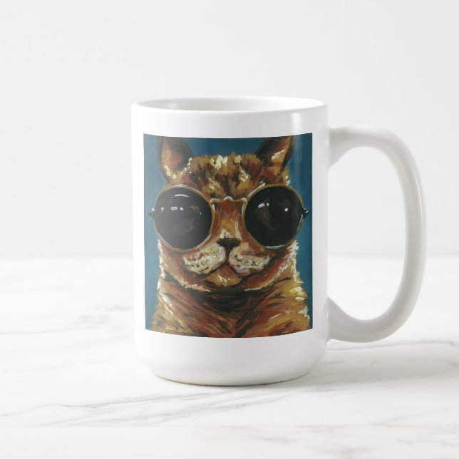 Mug Animal Dapper | Kitty dans les lunettes de soleil (Droite)
