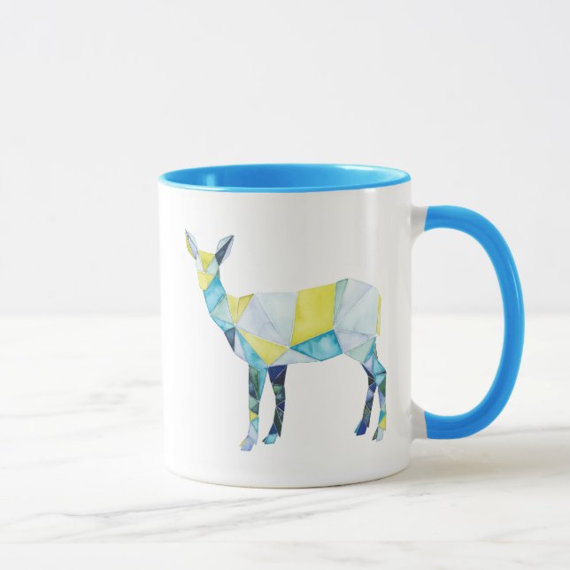 Mug Animal de cerfs géométrique (Droite)