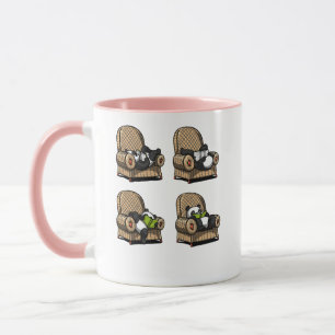 Mug Animal drôle de lecture de livre d'ours panda
