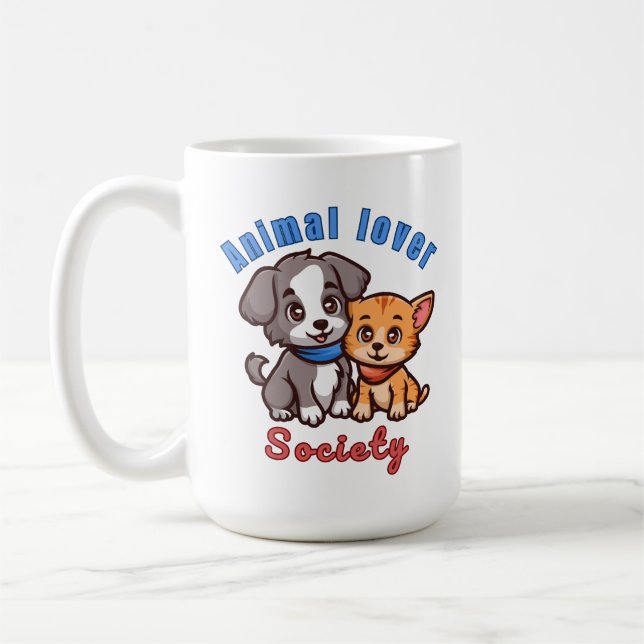 Mug Animal lover society for animal lover  (Gauche)