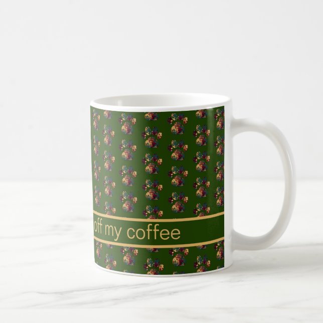 Mug Animal Paw Silhouette Thanksgiving Vert (Droite)