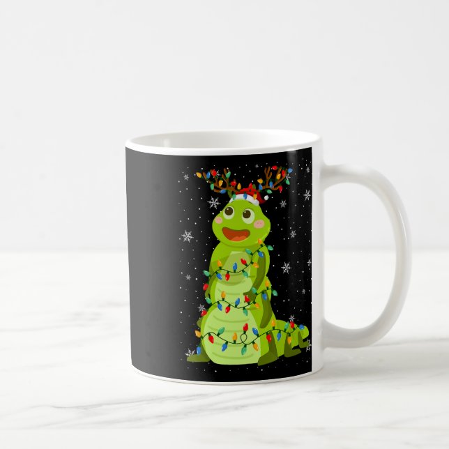 Mug Animal Santa Hat Ugly Christmas Tree Lumières (Droite)