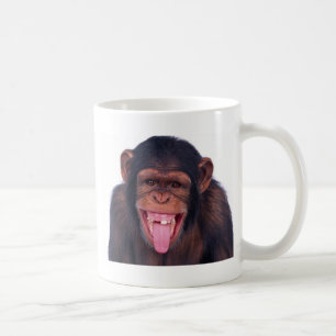Mug animal sauvage de singe de chimpanzé effronté de