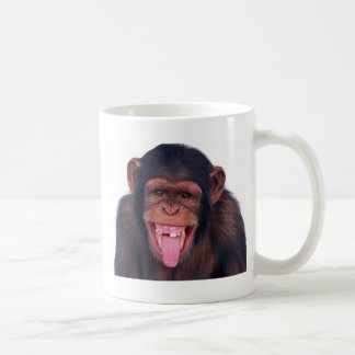 Mug animal sauvage de singe de chimpanzé effronté de