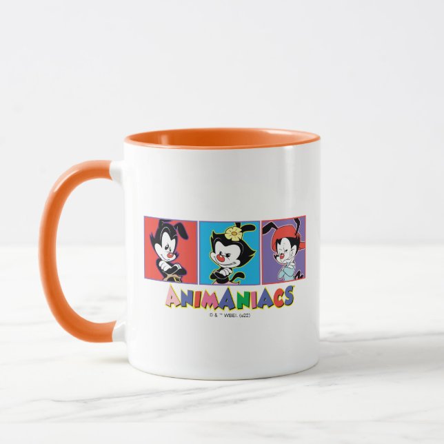 Mug Animaniacs | Graphique de panneau Yakko, Dot et Wa (Gauche)