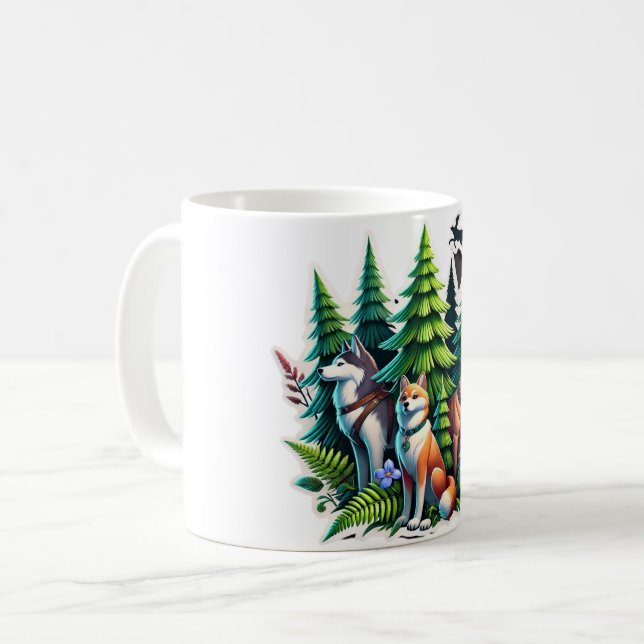 Mug Animaux à feuillage persistant (Devant gauche)