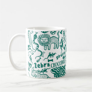 Mug Animaux africains : divers motifs sans couture.