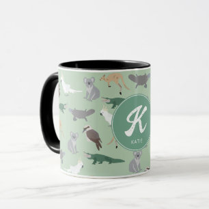 Mug Animaux autochtones australiens Eucalyptus Green I