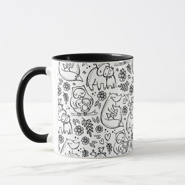 Mug Animaux câlins d'amour (Gauche)
