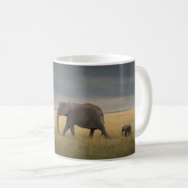 Mug Animaux de bébés cutest | African Elephant Family (Devant droit)