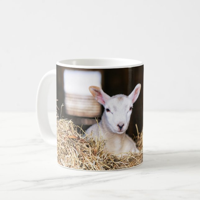 Mug Animaux de bébés cutest | Agneau nouveau-né (Devant gauche)