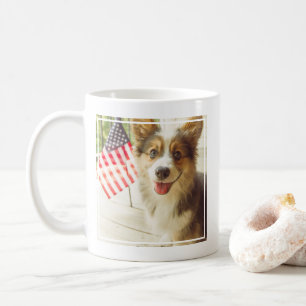 Mug Animaux de bébés cutest American Flag Corgi