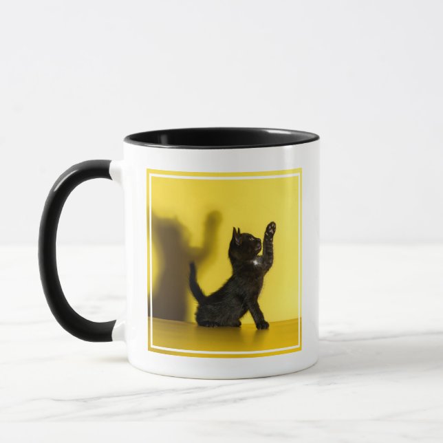 Mug Animaux de bébés cutest | Black Cat Jouer (Gauche)