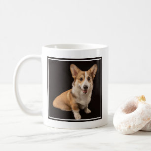 Mug Animaux de bébés cutest   Corgi Portrait sur Noir