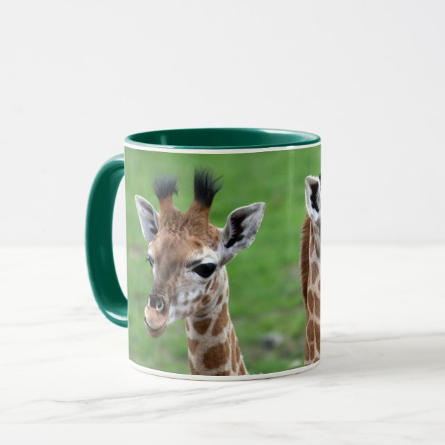 Mug Animaux de bébés cutest | Deux Giraffes pour bébés (Devant gauche)