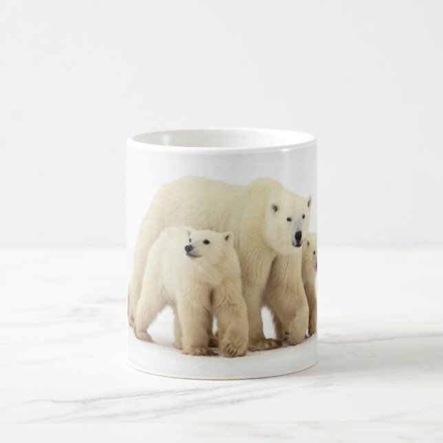Mug Animaux de bébés cutest | Famille d'ours polaires (Centre)