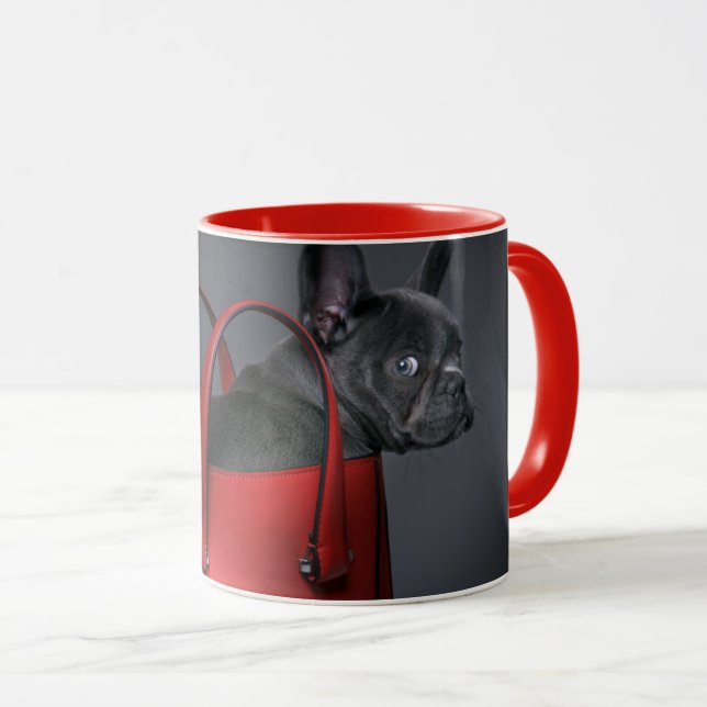 Mug Animaux de bébés cutest | French Bulldog Red Hand  (Devant droit)