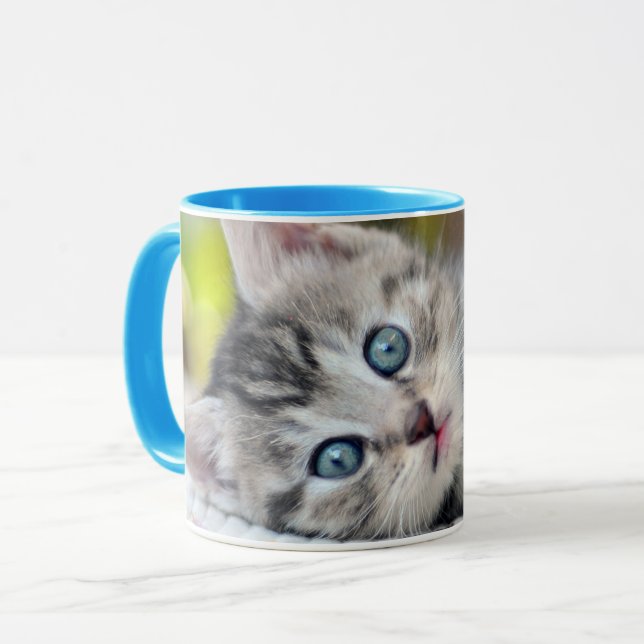 Mug Animaux de bébés cutest | Kitten aux yeux bleus (Devant gauche)