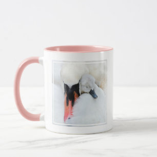 Mug Animaux de bébés cutest   Mère et bébé Mute Swan