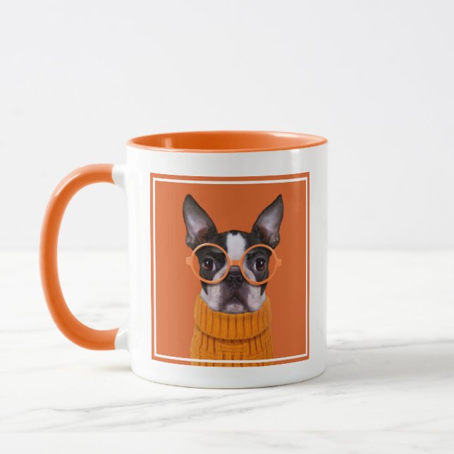 Mug Animaux de bébés cutest | Orange Boston Terrier (Gauche)