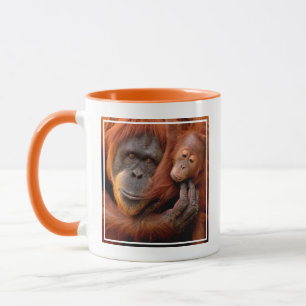 Mug Animaux de bébés cutest   Orangutan Maman & Baby