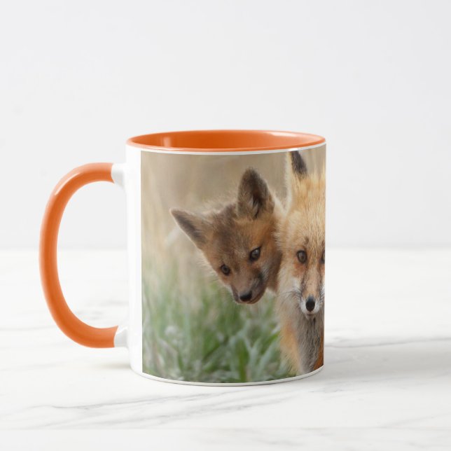 Mug Animaux de bébés cutest | Renard rouge et bébé (Gauche)