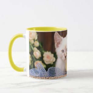 Mug Animaux de bébés cutest   Roses chats et jaunes