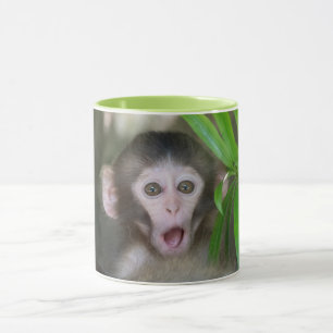 Mug Animaux de bébés cutest   Singe des neiges surpris