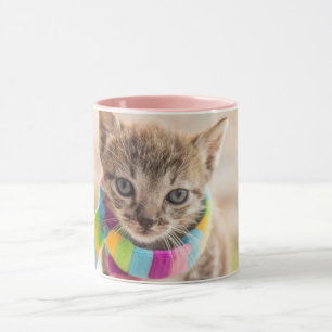 Mug Animaux de bébés cutest   Tabby Kitten Écharpe arc