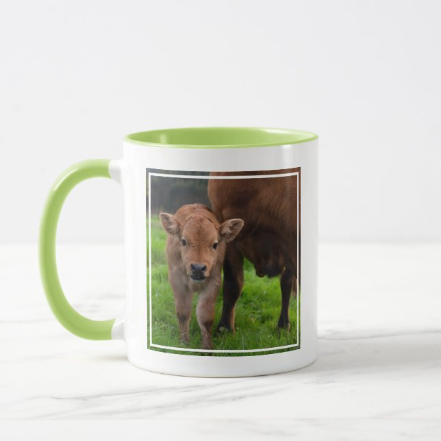 Mug Animaux de bébés cutest | Vache et veau (Gauche)