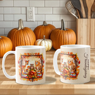 Mug Animaux de bois d'action amicale Feuilles d'automn