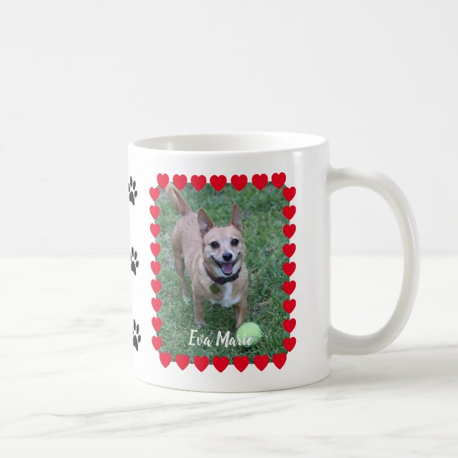 Mug Animaux de compagnie Photo Memorial Coeur cadre Ke (Droite)
